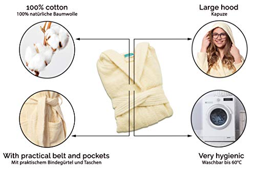 ZOLLNER Albornoz niños 8 a 11 años algodón, Amarillo, Tallas