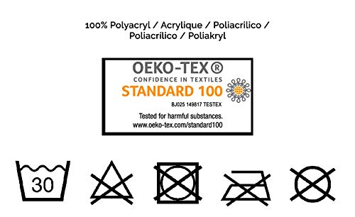 ZOLLNER Manta para el sofá con Flecos, 130x170 cm, Gris Oscuro, Otro Color