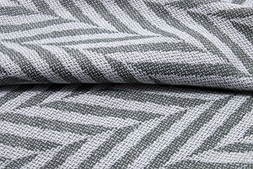 ZOLLNER Manta para el sofá con Flecos, 130x170 cm, Gris Oscuro, Otro Color