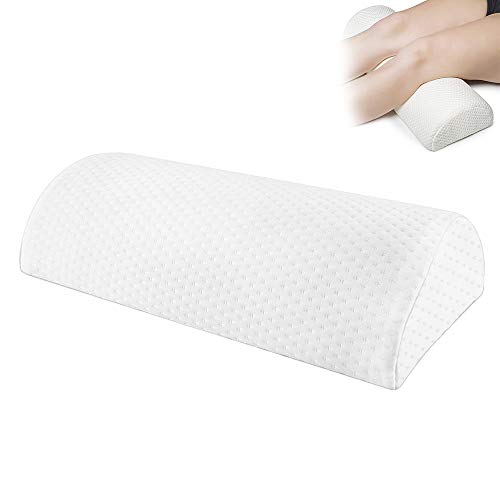 ZoneYan Reposapiés Debajo del Escritorio, Almohada Media Luna Piernas, Cojín Semicilíndrico, Cojín Ergonómico de Alta Densidad del Reposapiés, Alivio del Dolor para Piernas/Espalda/Cuello/Lumbares