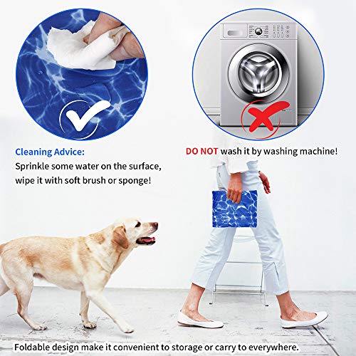 ZONJIE Alfombrilla de refrigeración para mascotas, lavable, para perros y gatos, para dormir, impermeable, manta de seda helada, no tóxica, grande, activada para perros, cachorros,90 x 55 cm