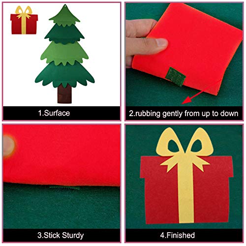 ZOYLINK Fieltro Árbol de Navidad, LED El árbol de Navidad del Fieltro Decoraciones de la Navidad