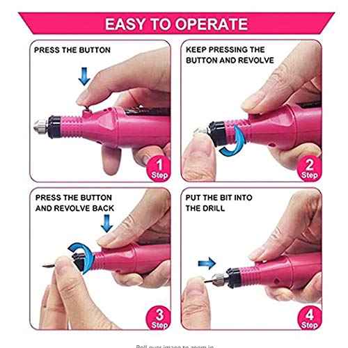 Zoylink Taladro De Uñas Eléctrico Herramienta De Uñas Acrílicas Herramienta De Pedicura Profesional Para Manicura De Lima De Uñas Con Broca De Uñas De 6 Piezas