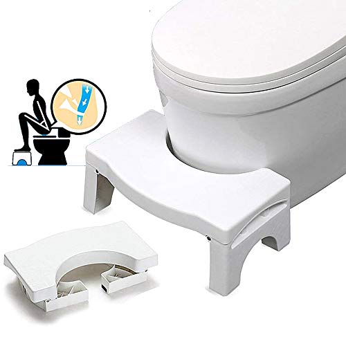 ZPZP Taburete para Inodoro Plegable,Taburete De Baño Plegable para Ponerse En Cuclillas En El Inodoro, Antideslizante Anti Constipación Curar Squat Hemorroides