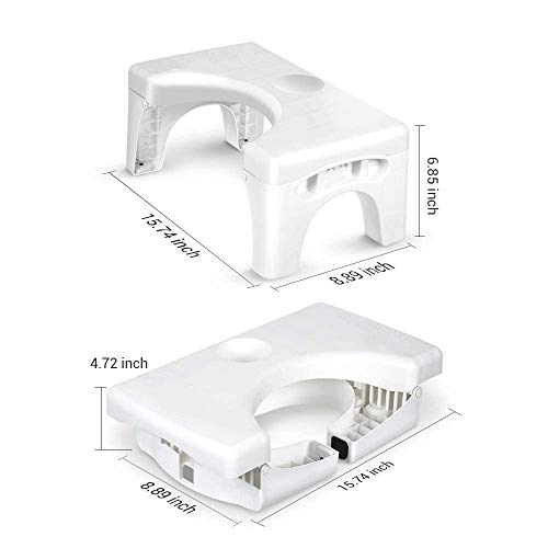 ZPZP Taburete para Inodoro Plegable,Taburete De Baño Plegable para Ponerse En Cuclillas En El Inodoro, Antideslizante Anti Constipación Curar Squat Hemorroides