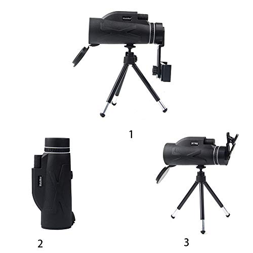 ZQEDY Telescopio monocular 80 x 100 Zoom HD visión Nocturna cámara portátil fotografía al Aire Libre Rey Clip Ajustable Lente óptica Impermeable (1), No nulo, como se Muestra en la Imagen, 1
