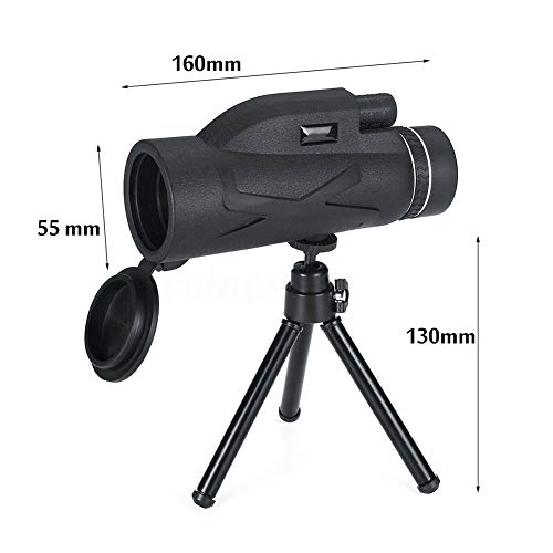 ZQEDY Telescopio monocular 80 x 100 Zoom HD visión Nocturna cámara portátil fotografía al Aire Libre Rey Clip Ajustable Lente óptica Impermeable (1), No nulo, como se Muestra en la Imagen, 1