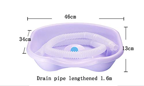 ZQMYD LYX@ Lavabo Cama de enfermería Hogar Niño Mujer Embarazada Viejo Hombre Champú Artefacto Supino Tipo de Almohada Champú Azul Cielo (Color : Grass Green)