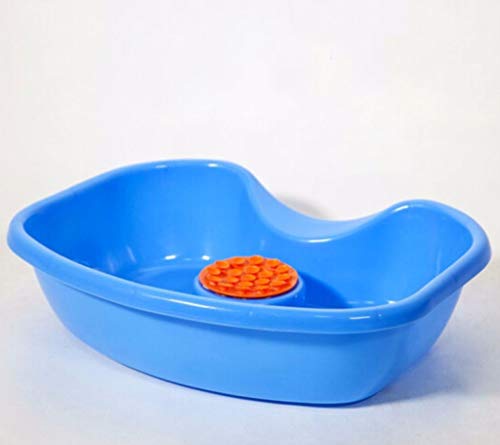 ZQMYD LYX@ Lavamanos Plano, Champú Artefacto Lecho Adulto Paciente Lavamanos Anciano Parálisis Paciente Cama Hogar Niño Mujer Embarazada Champú de enfermería Azul con Masaje Punto Flotante