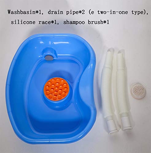 ZQMYD LYX@ Lavamanos Plano, Champú Artefacto Lecho Adulto Paciente Lavamanos Anciano Parálisis Paciente Cama Hogar Niño Mujer Embarazada Champú de enfermería Azul con Masaje Punto Flotante