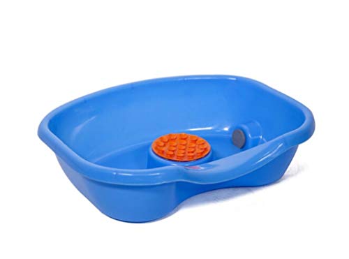 ZQMYD LYX@ Lavamanos Plano, Champú Artefacto Lecho Adulto Paciente Lavamanos Anciano Parálisis Paciente Cama Hogar Niño Mujer Embarazada Champú de enfermería Azul con Masaje Punto Flotante