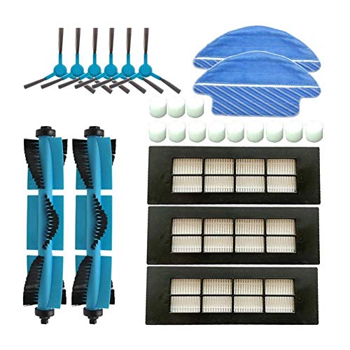 ZRNG Ing Robot Aspiradora Accesorios Rodillo de Cepillo Cepillo Lateral del Robot fregona Er Accesorios de reemplazo en Forma for Conga 3090 VACUU (Color : Blue)
