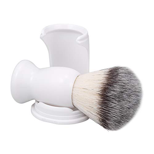 zroven Herramientas de afeitado para soporte de cepillo de afeitar húmedo para hombres y cepillo para barba de pelo