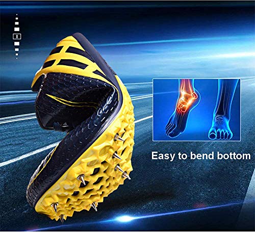 ZRSH Zapatillas De Atletismo 8 Clavos, Zapatos con Clavos Unisex Zapatillas Profesionales De Atletismo para Correr Zapatillas De Salto Largo,001,41EU