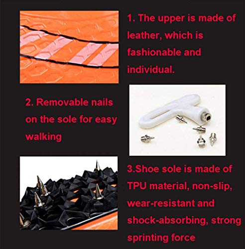 ZRSH Zapatillas De Atletismo 8 Clavos, Zapatos con Clavos Unisex Zapatillas Profesionales De Atletismo para Correr Zapatillas De Salto Largo,001,41EU