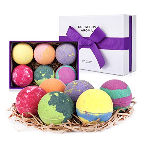 ZSLD Bombas De Baño Orgánico Natural Gift Set 6, Hecha A Mano del Balneario Burbuja Fizzies Sal del Mar Muerto De Karité Manteca De Cacao Lush Hidratar, Idea Regalo para Ella/Esposa/Novia