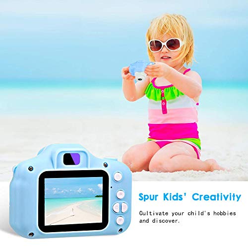 ZStarlite Cámara Digital para Niños, 1080P 2.0 "HD Selfie Video Cámara Infantil, Regalos Ideales para Niños Niñas de 3-10 Años, con Tarjeta TF 32 GB, Lector de Tarjetas (Azul)