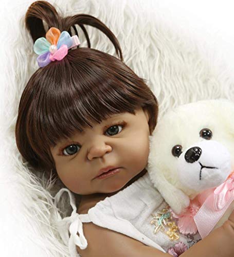 ZTBXQ Belleza Cuidado Personal Muñeca Realista Hecha A Mano   56 Cm 22"Muñecas Renacidas Muñecas de Vinilo de Silicona Completas   Bebés Reborn Realistas Niñas Bañarse Juguete   Boca