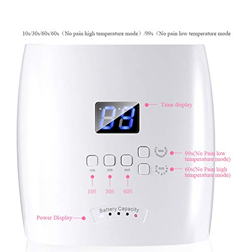 ZTING Nail Light,for Gel Nail Polish Nail Dryer Curing Lamp with 3 Timers Auto Sensor LED Digital Display Wireless LED Nail Lamp