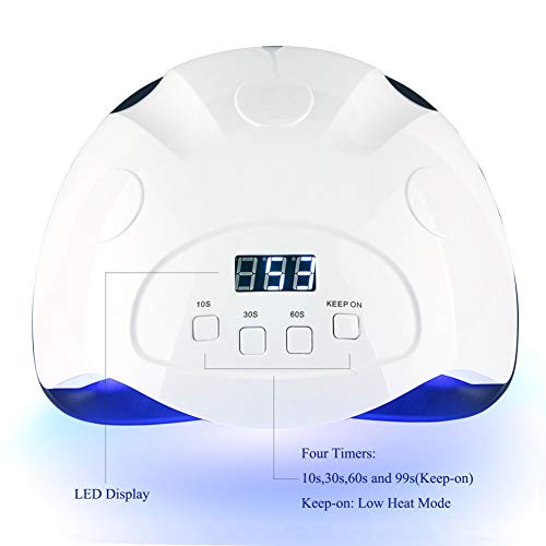 ZTING UV LED Nail Lamp,For Manicure 80W LED Nail Dryer,Smart Automatic Sensor Nail Dryer for Gels Polishes Wiht 4 Timer Setting