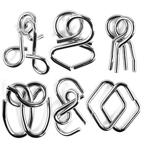 ZUJI 24 Piezas Rompecabezas Metal Calendario Adviento 3D Rompecabezas Puzzles IQ Inteligencia Juguete Educativo Juego para Niños y Adolescentes