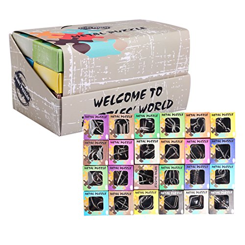 ZUJI 24 Piezas Rompecabezas Metal Calendario Adviento 3D Rompecabezas Puzzles IQ Inteligencia Juguete Educativo Juego para Niños y Adolescentes