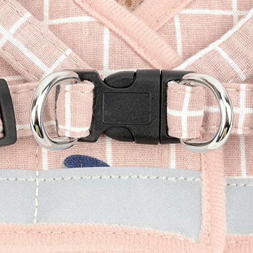 Zunea Arnés Perro pequeño con Correa, Ajustable Reflectante Chihuahua Chaleco arneses de Malla Acolchada a Prueba de Escape Chaqueta para Cachorro para niños y niñas Perros y Gatos Rosa S