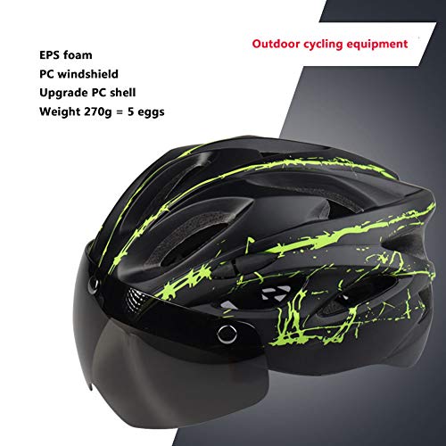 ZXHH Casco de Bicicleta Helmet Ciclismo montaña con Visera Magnética Seguridad Ajustable Desmontable Deporte Gafas de Protección Unisex Cascos Bici Adultos Patineta Patines,Certificación CE 58-61cm