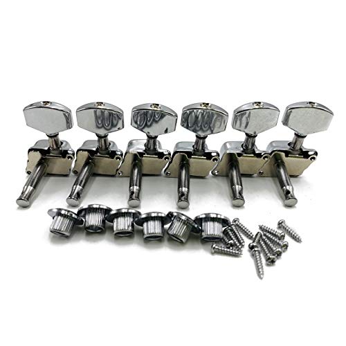 ZYCX123 La sustitución de Accesorios del Instrumento Musical 6pcs Cabeza de la Guitarra Semi-Cerrado Tono de la Guitarra botón Tuner