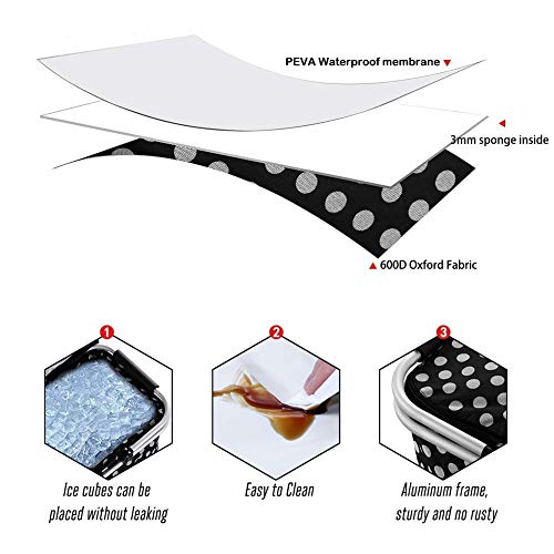 ZYEZI Cesta de Picnic Plegable, Bolsa Impermeable Grande de 32L con Aislamiento, Bolsa de Bebidas para IR de Compras al Aire Libre en Familia