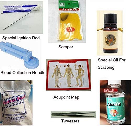 ZYJFP Dispositivo De Ventosas 5PCS, Vacío Taza De Masaje De Bambú Natural, Terapia China para La Fatiga Pérdida De Peso Conjunto De Herramientas De Salud con Herramientas