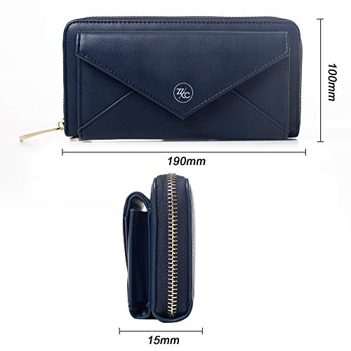 Zziccalu Monedero Mujer Grande con Bloqueo RFID. Cartera de Mujer para movil portadocumentos y Tarjetero RFID. Monederos de Mujer Cuero Cartera Minimalista Chica con Billetera. Idea de Regalos Mujer