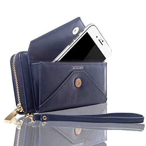 Zziccalu Monedero Mujer Grande con Bloqueo RFID. Cartera de Mujer para movil portadocumentos y Tarjetero RFID. Monederos de Mujer Cuero Cartera Minimalista Chica con Billetera. Idea de Regalos Mujer