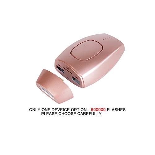 Zzxxo Depiladoradeluzpulsada,Mujer Depilacion Permanente Láser 600,000 Pulsaciones,para CuerpoCara y,Axilas con,Mujer y Hombre,Rosado