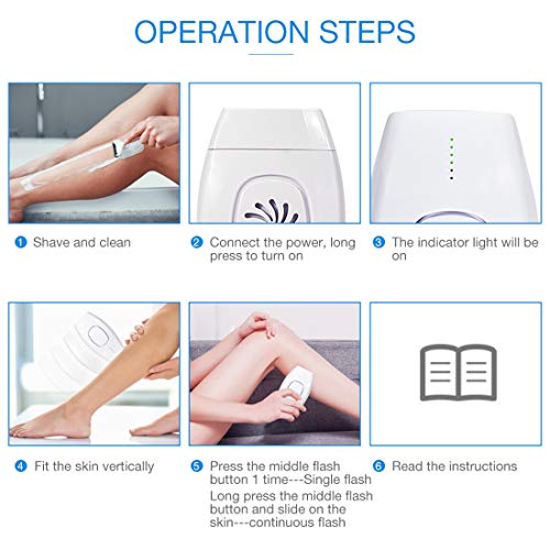 Zzxxo Depiladoradeluzpulsada,Mujer Depilacion Permanente Láser 600,000 Pulsaciones,para CuerpoCara y,Axilas con,Mujer y Hombre,Rosado