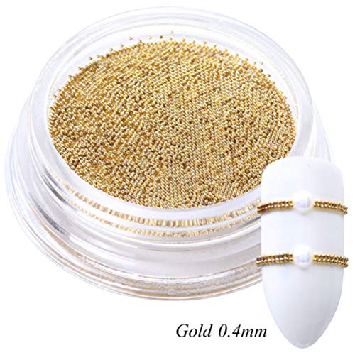 0.4mm 3D Micro Nail Caviar Beads Conjunto de arte de uñas de color mixto 4 cajas Pequeñas tachuelas Accesorio