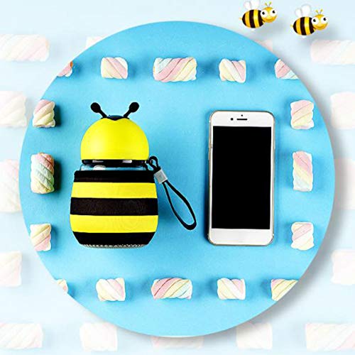 0Miaxudh Botella de Agua, Botella de Agua de Mariquita de Abeja de Dibujos Animados de 300 ml, hervidor portátil de Vidrio para niños Red