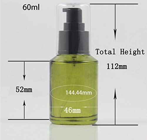 1 botella de cristal crema de loción, tarros de maquillaje, artículos de tocador, contenedor de almacenamiento líquido, dispensador de viaje para cosméticos