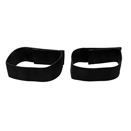 1 par de bandas de velcro para pantalones, autoadhesivas, para correr, ciclismo, jinete, Negro
