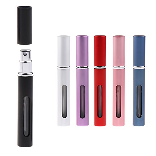 1 Pieza de Botella de Espray de Atomizador de Perfume de 5ml Belleza Maquillaje Unisexo - Negro