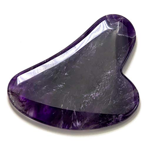 1 pieza Gua Sha Masaje Jade Natural Set Amatista, Piedra de Jade Gua Sha, placa de rascado, Masaje facial