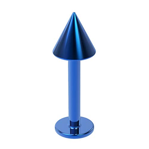 1 Piezas 1.2mm 16g Azul Titanio Madonna Monroe Labret Stud piercing Labret 8mm