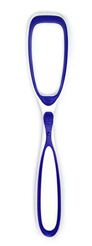 1 x Limpiador de lengua de plástico de calidad raspador de lengua forma redonda (azul)