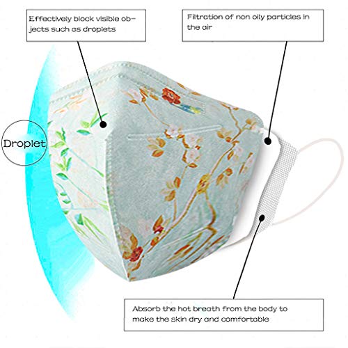 10 Piezas Protección 3 Capas Transpirables con Elástico para Los Oídos, Suave Transpirable Protección Personal