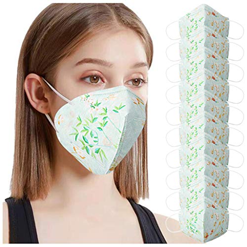 10 Piezas Protección 3 Capas Transpirables con Elástico para Los Oídos, Suave Transpirable Protección Personal