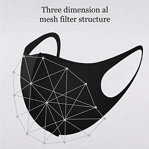 10 piezas Unisex Reutilizable y Lavable Negro