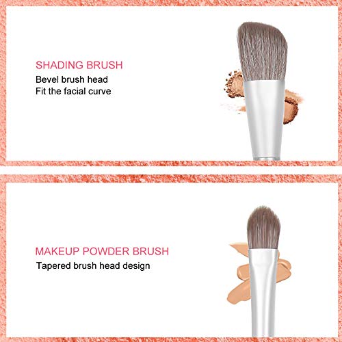 10 piezas/juego de brochas de maquillaje, sombra de ojos, brocha para polvos sueltos, brocha para cejas, herramienta de maquillaje cosmético, para ojos faciales