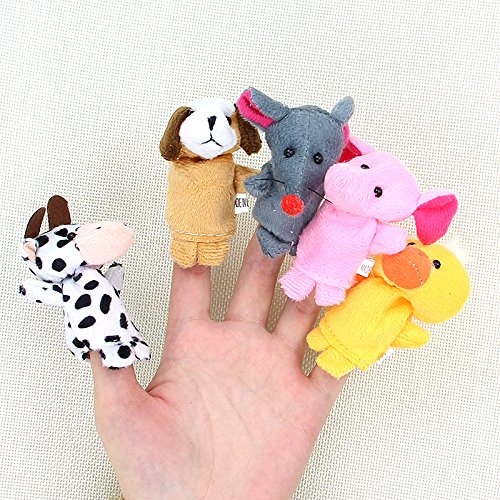 10 Unidades Marionetas de Dedo de Estilo Animal Lindo Juguete del Bebé Muñecos Soft Accesorios