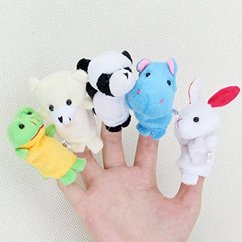 10 Unidades Marionetas de Dedo de Estilo Animal Lindo Juguete del Bebé Muñecos Soft Accesorios