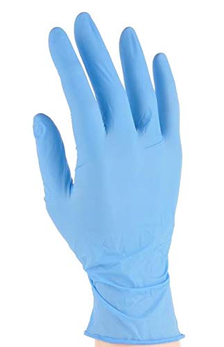 (100 GUANTes) Guantes desechables de nitrilo azul AQL 1.5 - tamaño del examen mecánico del tatuaje M